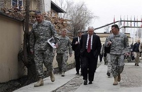 Robert Gates visits Troops in Afghanistan