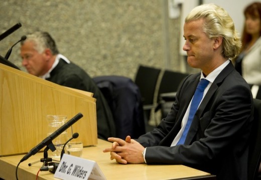 Dutch lawmaker Geert Wilders in the trial