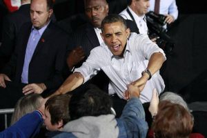 Obama wins ans is in joy 