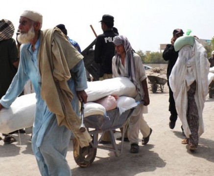 People fleeing military operation in North Waziristan tribal agency. File pic