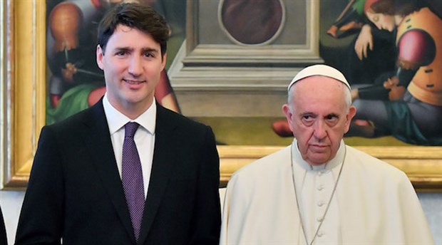 Canadian Prime Minister Justin Trudeau Pope Francis