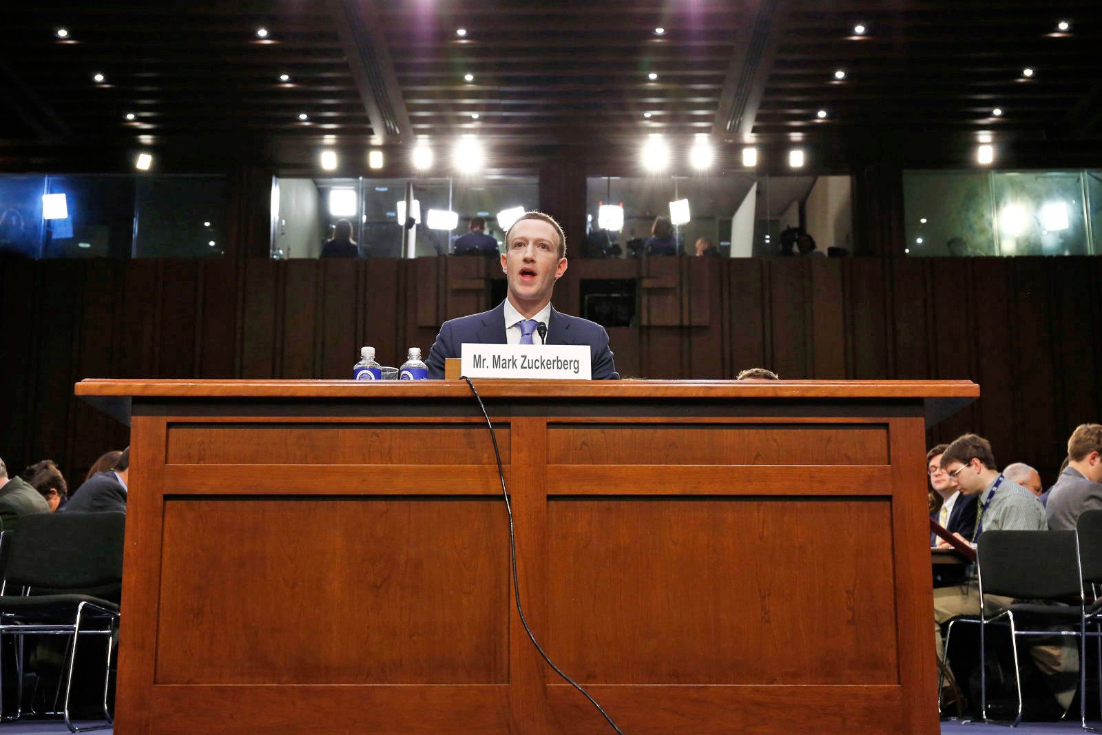 Facebook CEO Mark Zuckerberg testifies before US Senate