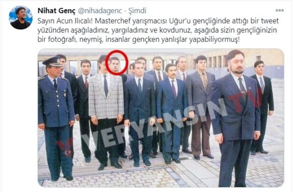  Nihat Genç, kamuoyunda konuşulacak çarpıcı bir fotoğrafı sosyal medya hesabından paylaştı. 