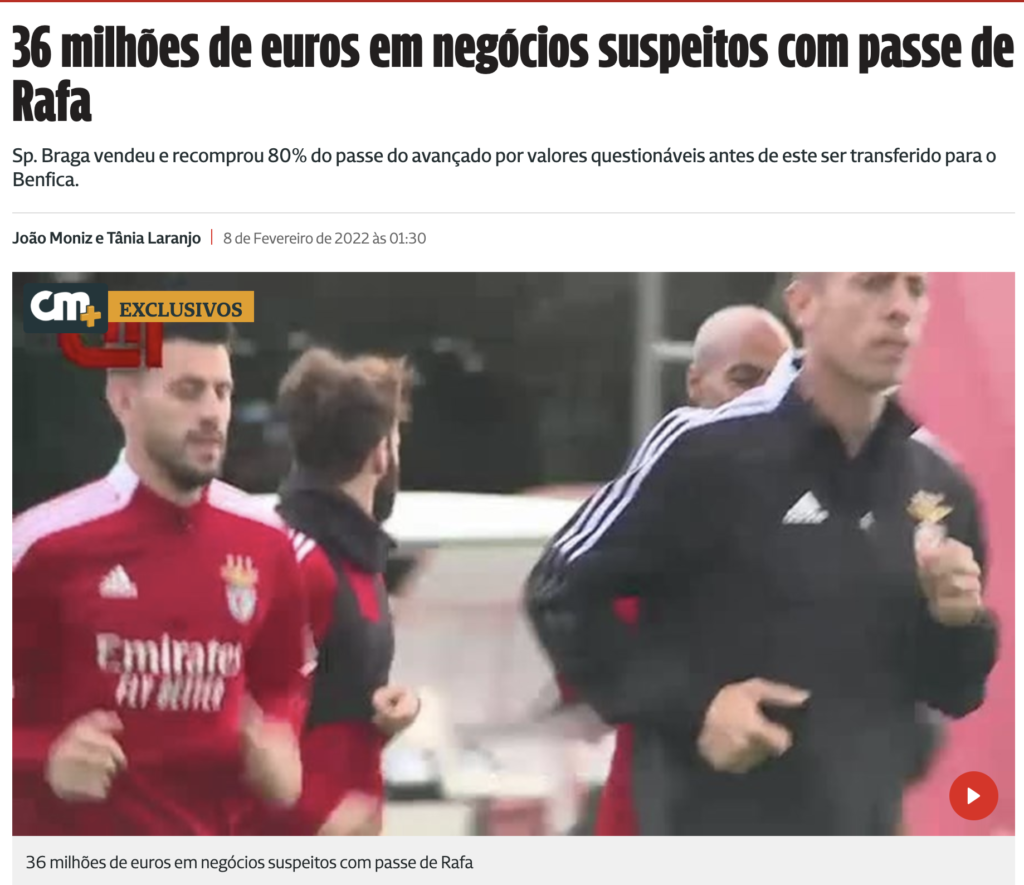 Jorge Mendes'in şirketi Gestifute'nin Portekizli futbolcu Rafa Silva'nın sportif haklarına ilişkin hareketlerden şüpheli olduğu açıklandı