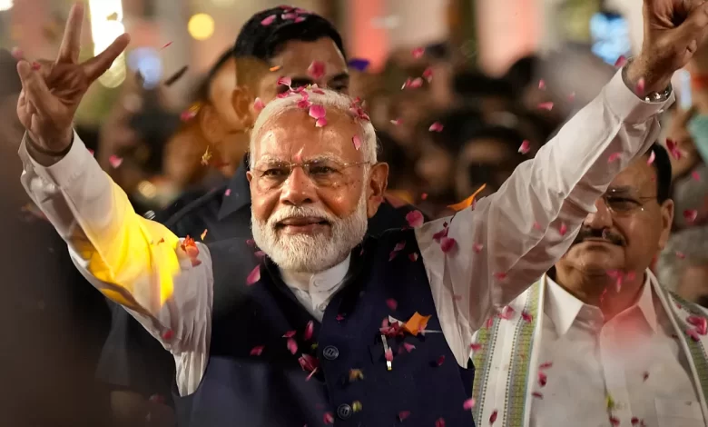 Hindistan'daki genel seçimleri Başbakan Narendra Modi'nin liderliğindeki ittifak zaferle kazandı.