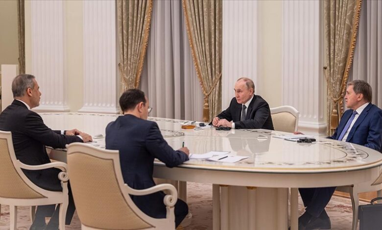 Rusya Devlet Başkanı Vladimir Putin, Dışişleri Bakanı Hakan Fidan'ı kabul etti.