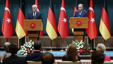 Cumhurbaşkanı Erdoğan, Almanya Cumhurbaşkanı Steinmeier ile Cumhurbaşkanlığı Külliyesi'nde bir araya geldi.